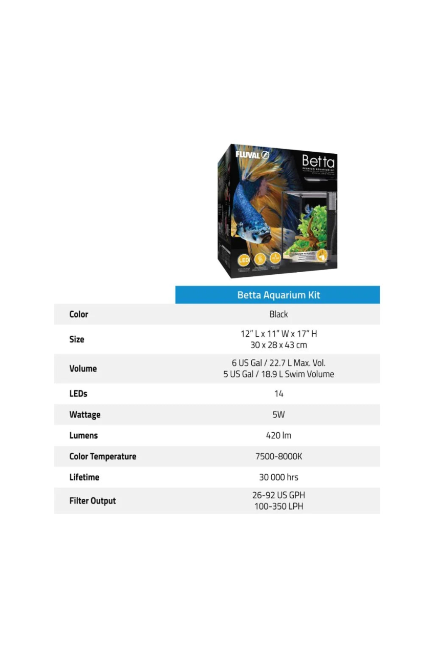 Fluval Betta Aquarium Kit de 20 litros