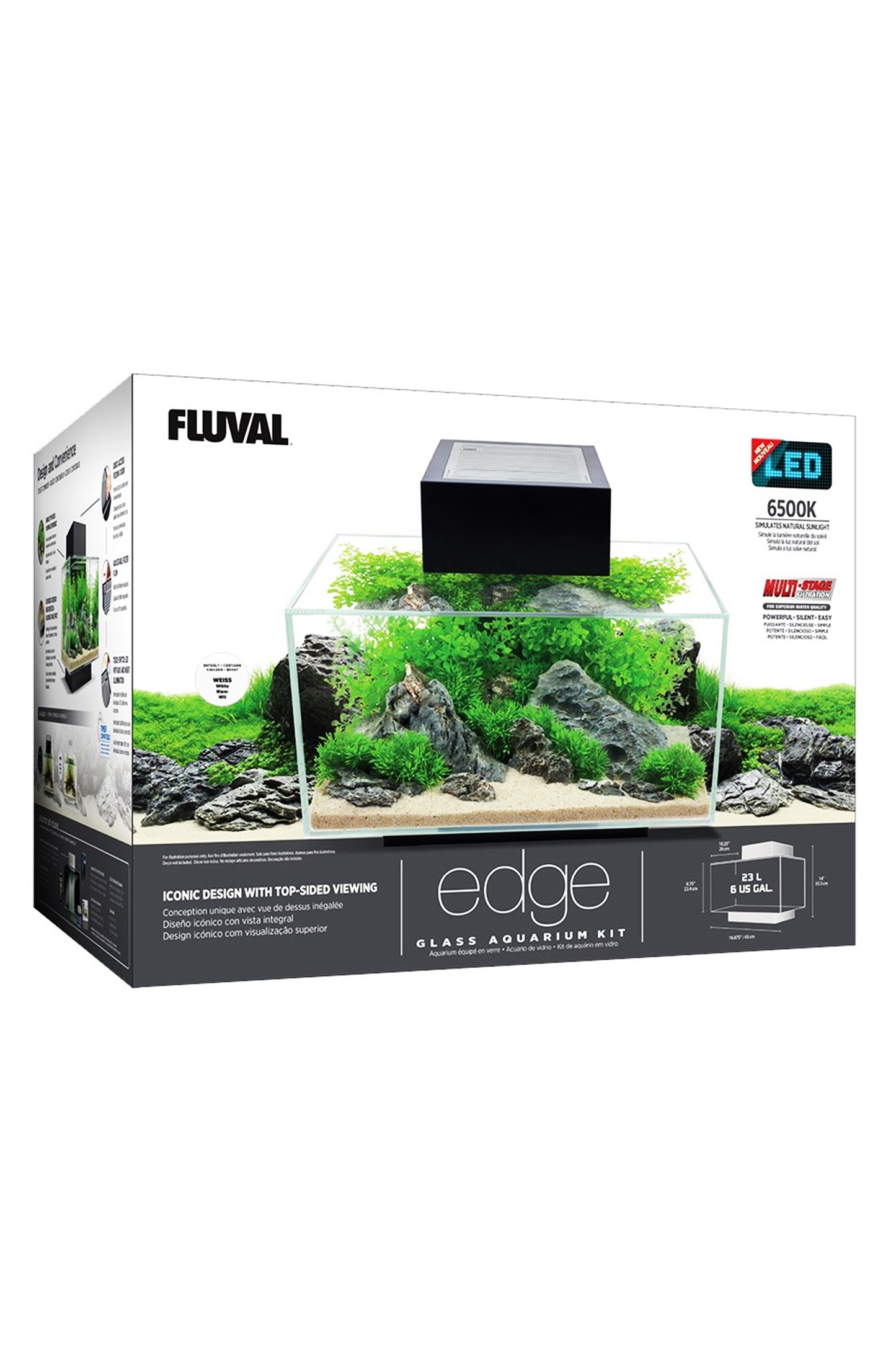 Acuario Fluval EDGE Blanco de 46 litros