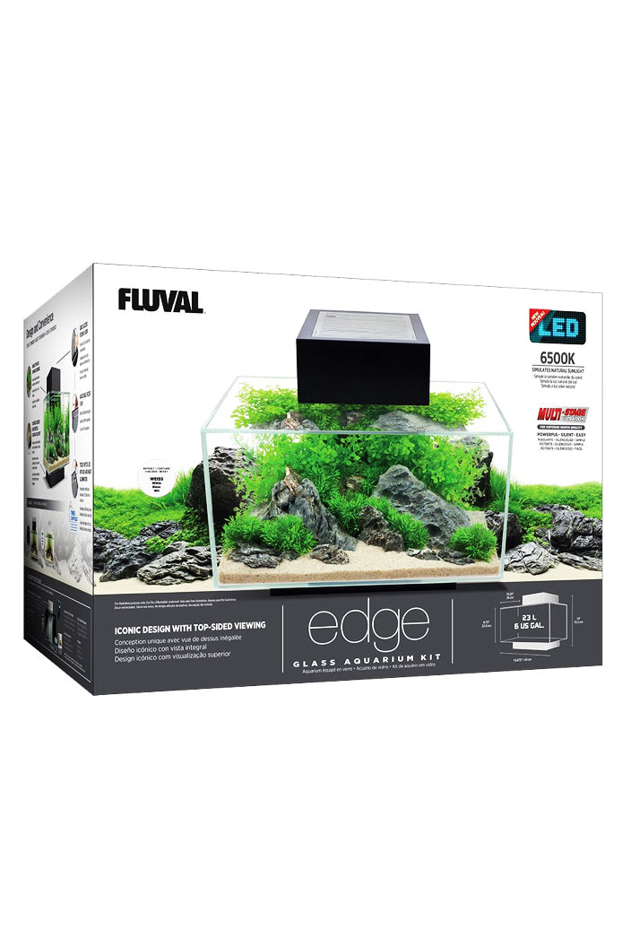 Acuario Fluval EDGE Negro de 23 litros