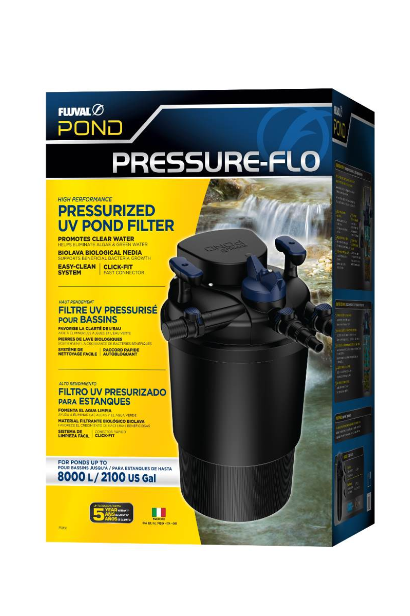 Nuevo Fluval POND Pressure Flo 8000 - Filtro con UV para estanques