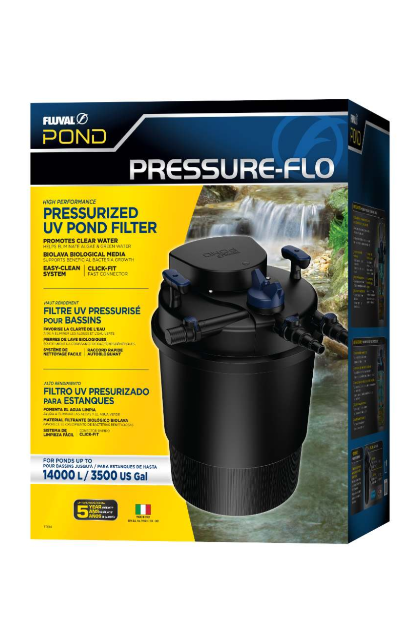 Nuevo Fluval POND Pressure Flo 14000 - Filtro con UV para estanques