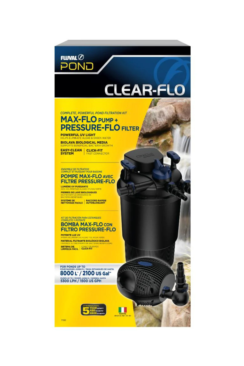 Nuevo Kit Completo Fluval POND ClearFlo 8000 - Bomba y Filtro UV para estanque