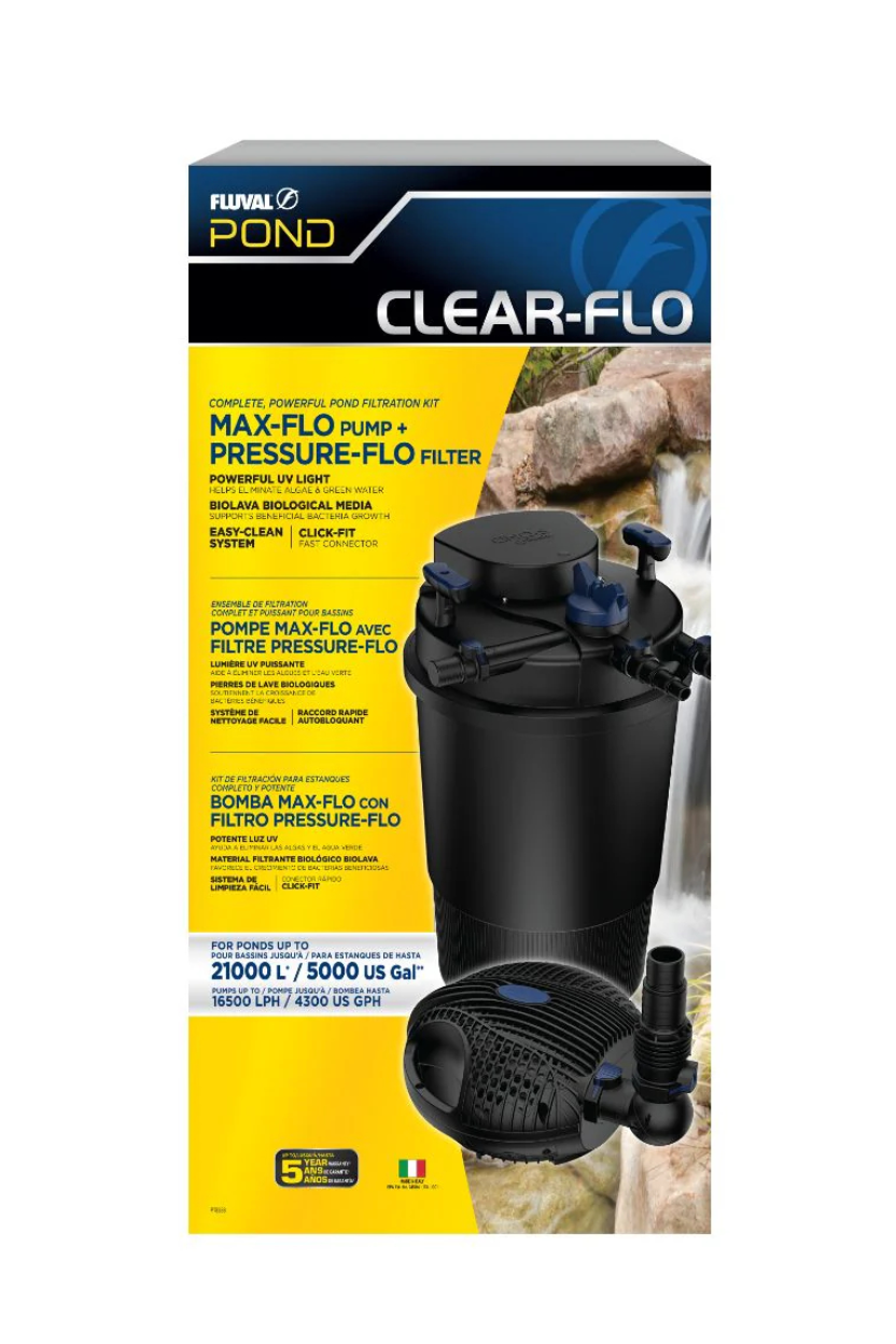 Nuevo Kit Completo Fluval POND ClearFlo 21000 - Bomba y Filtro UV para estanque