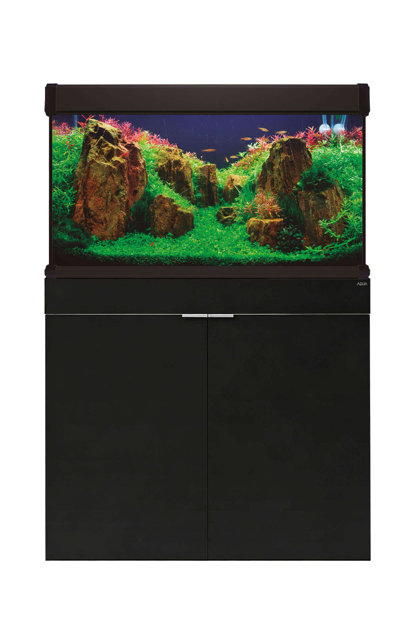 AquaLUX PRO - Acuario de 200 litros con mueble Negro
