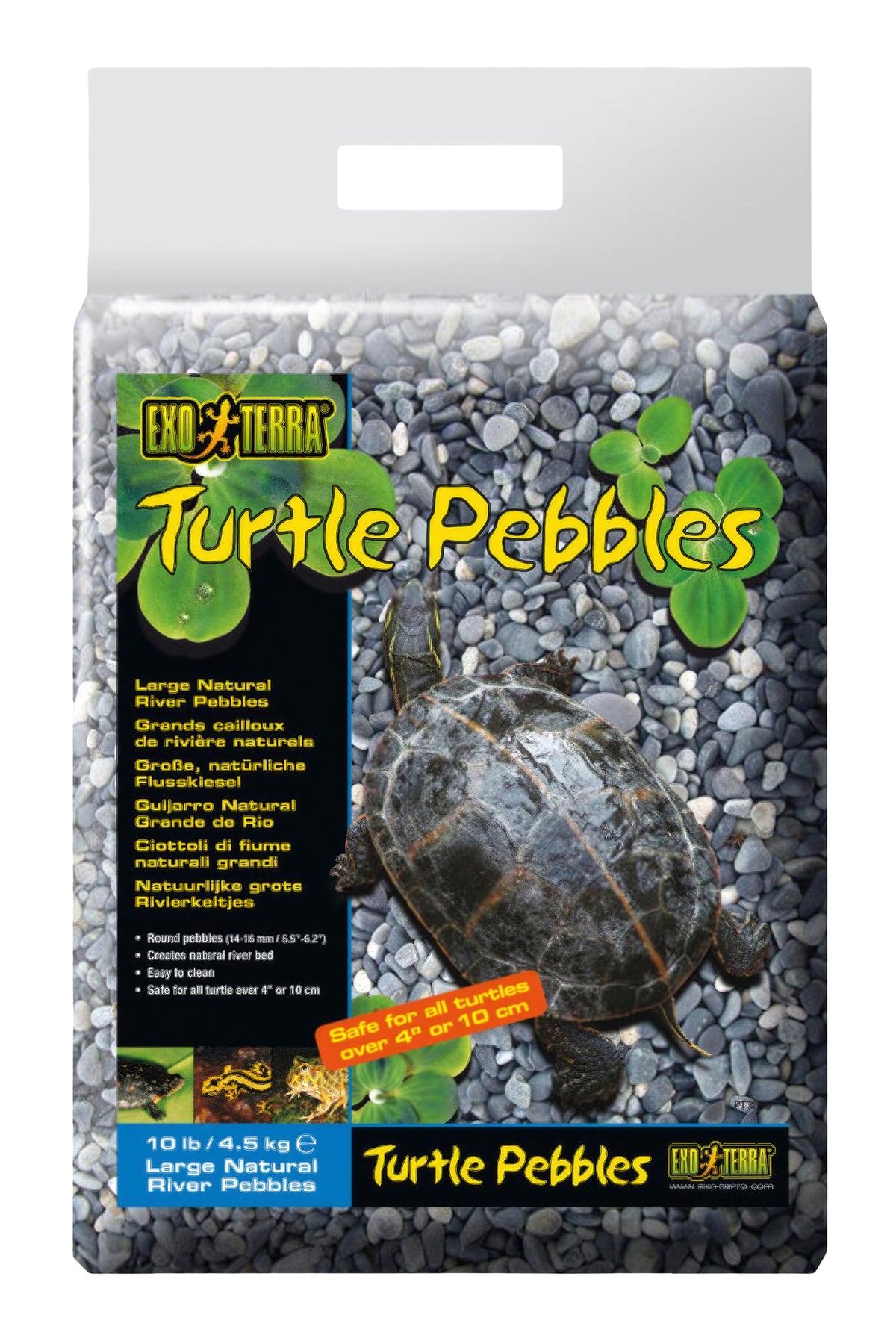 EXO TERRA - Turtle Pebbles 10-20 mm de 4,5 kg - Piedras decorativas para tortugas