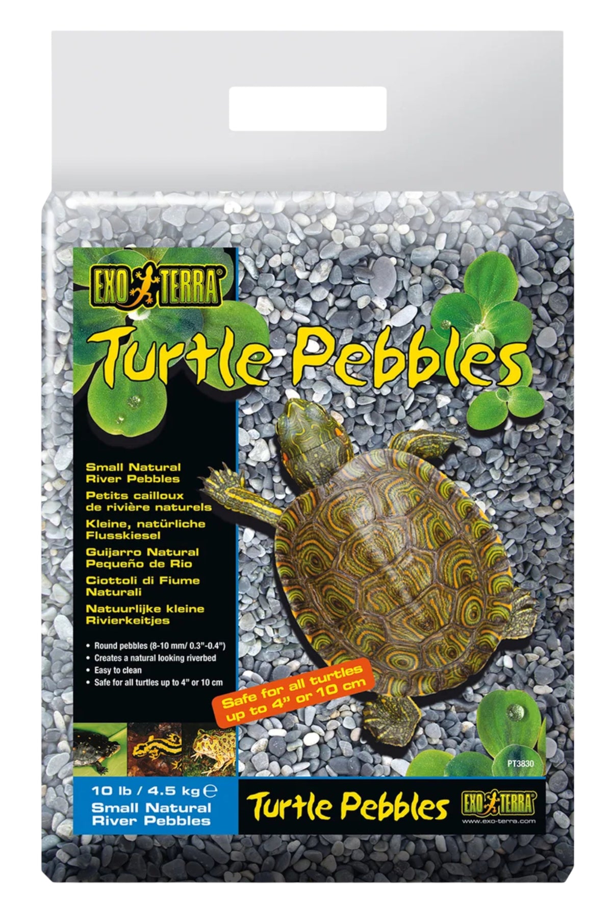 EXO TERRA - Turtle Pebbles 8-10 mm de 4,5 kg - Piedras decorativas para tortugas