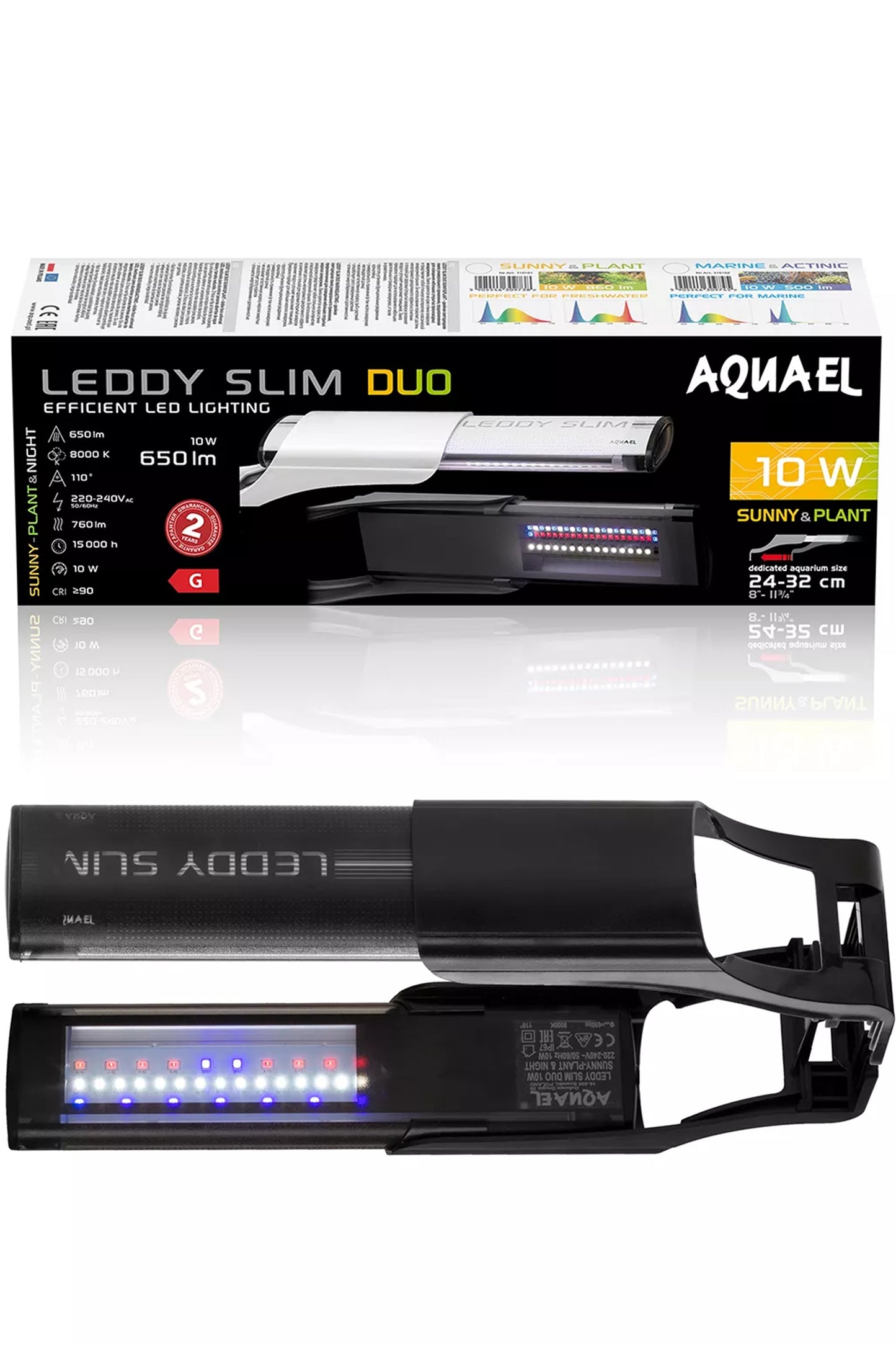 AQUAEL - LEDDY Slim Duo Sunny Plant & Night 10W (Negra)