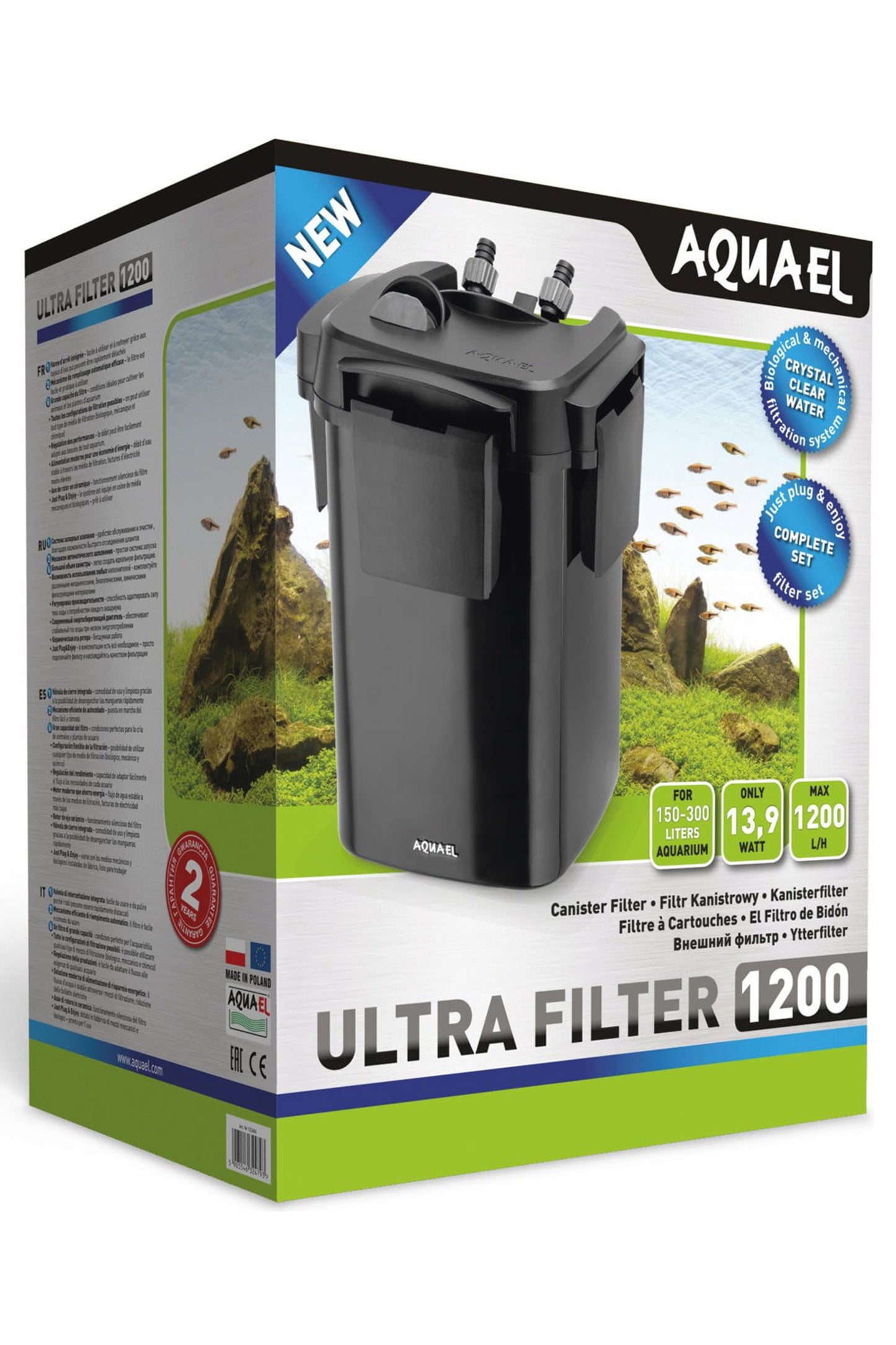 AQUAEL - Filtro exterior ULTRA1200 (acuarios hasta 300 litros)