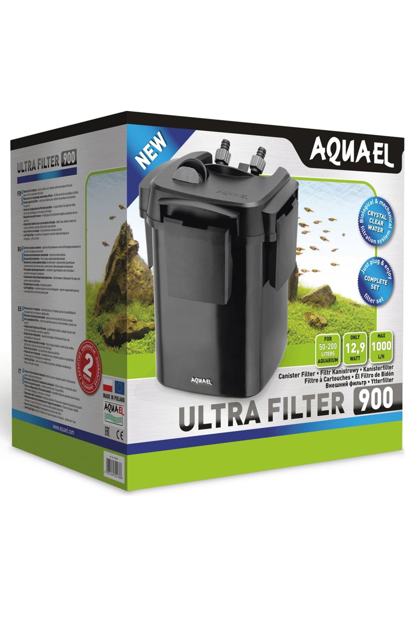 AQUAEL - Filtro exterior ULTRA900 (acuarios hasta 200 litros)
