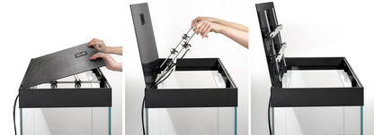 Acuario Optiset 125 litros con mueble Blanco