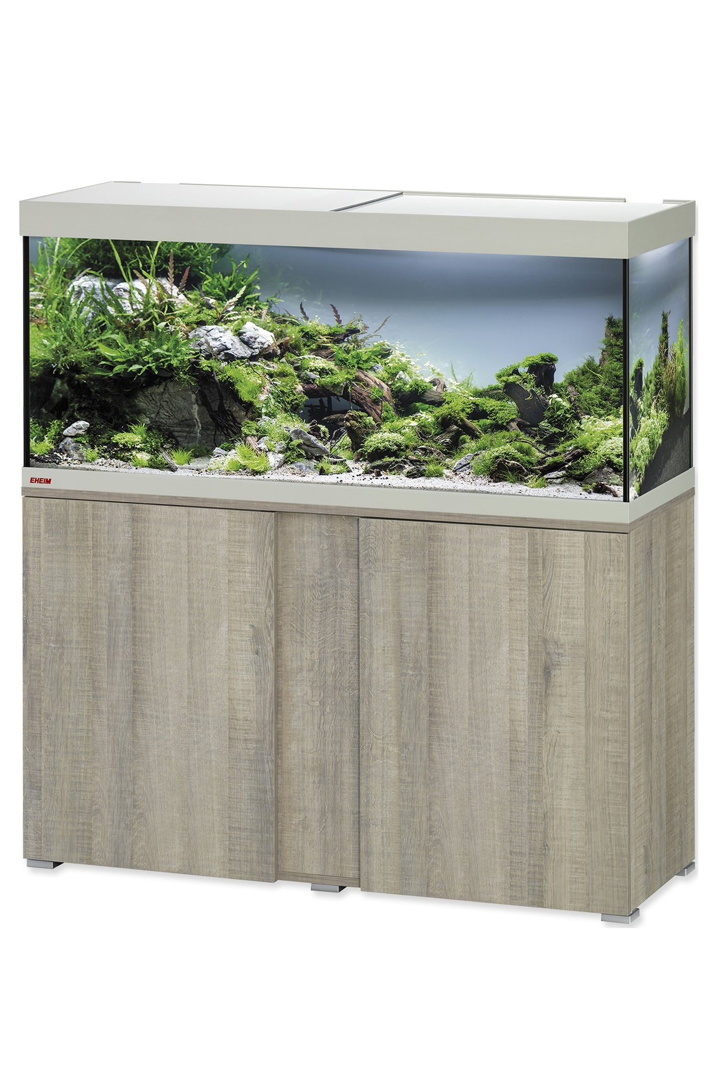 Acuario EHEIM VIVALINE LED 180 litros con mueble Roble gris
