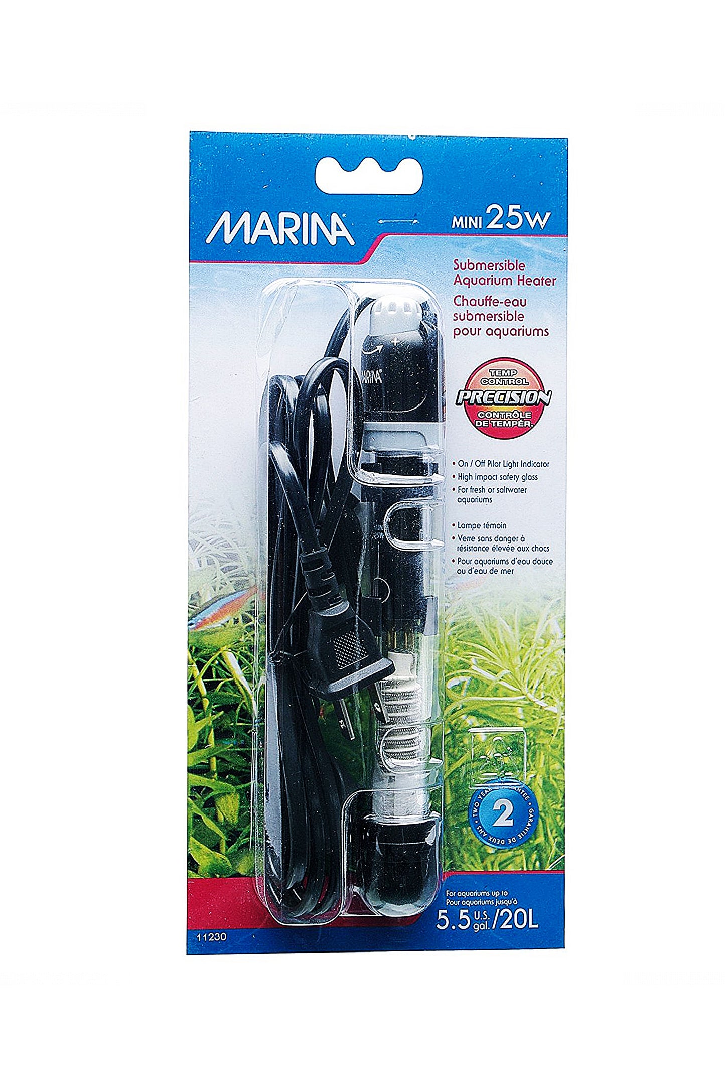 Marina - Calentador Sumergible, Mini 25W, 15cm