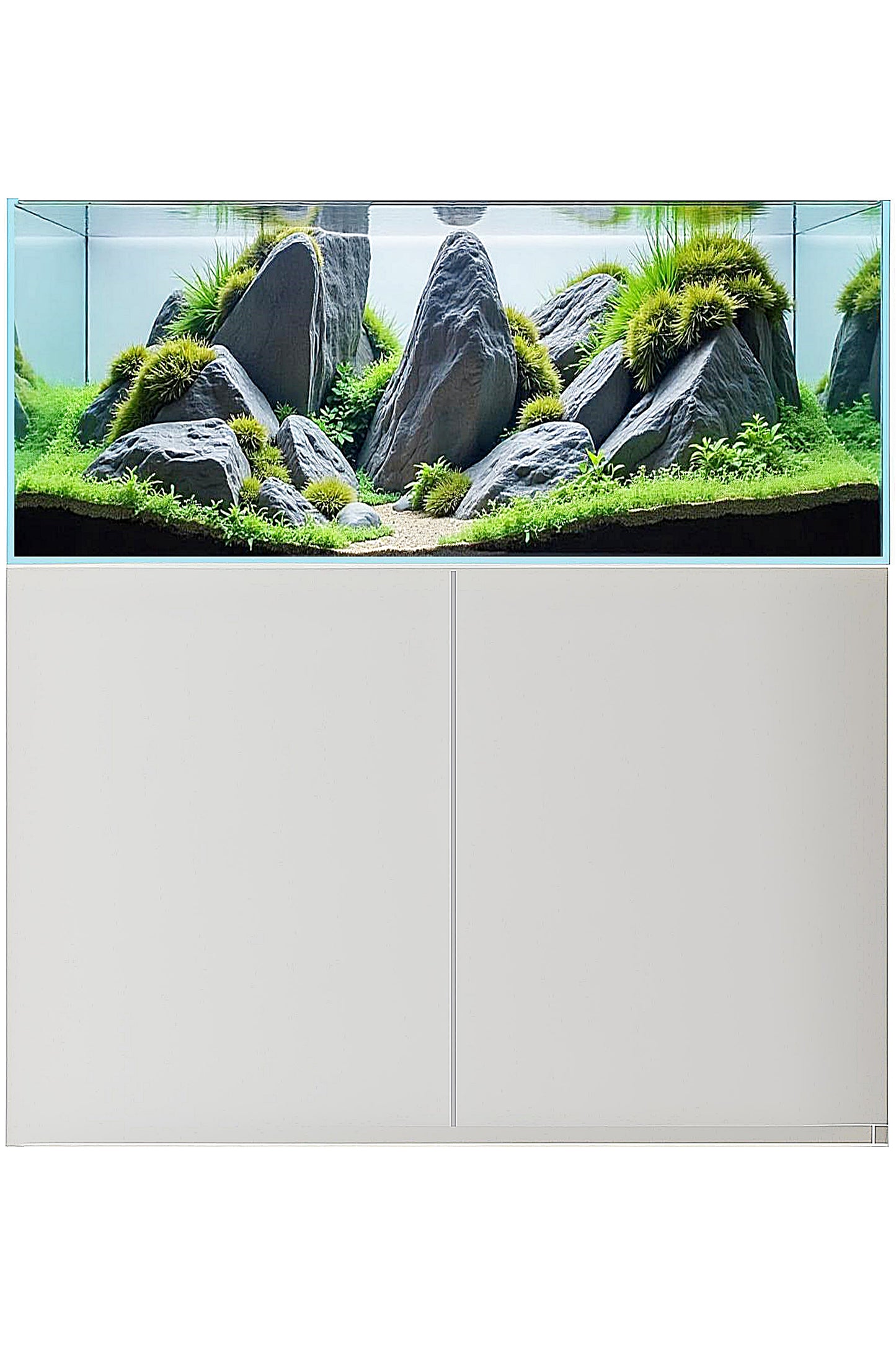 Acuario Gran Cubic SUPER AQUASCAPING 122 de 366 litros en Blanco