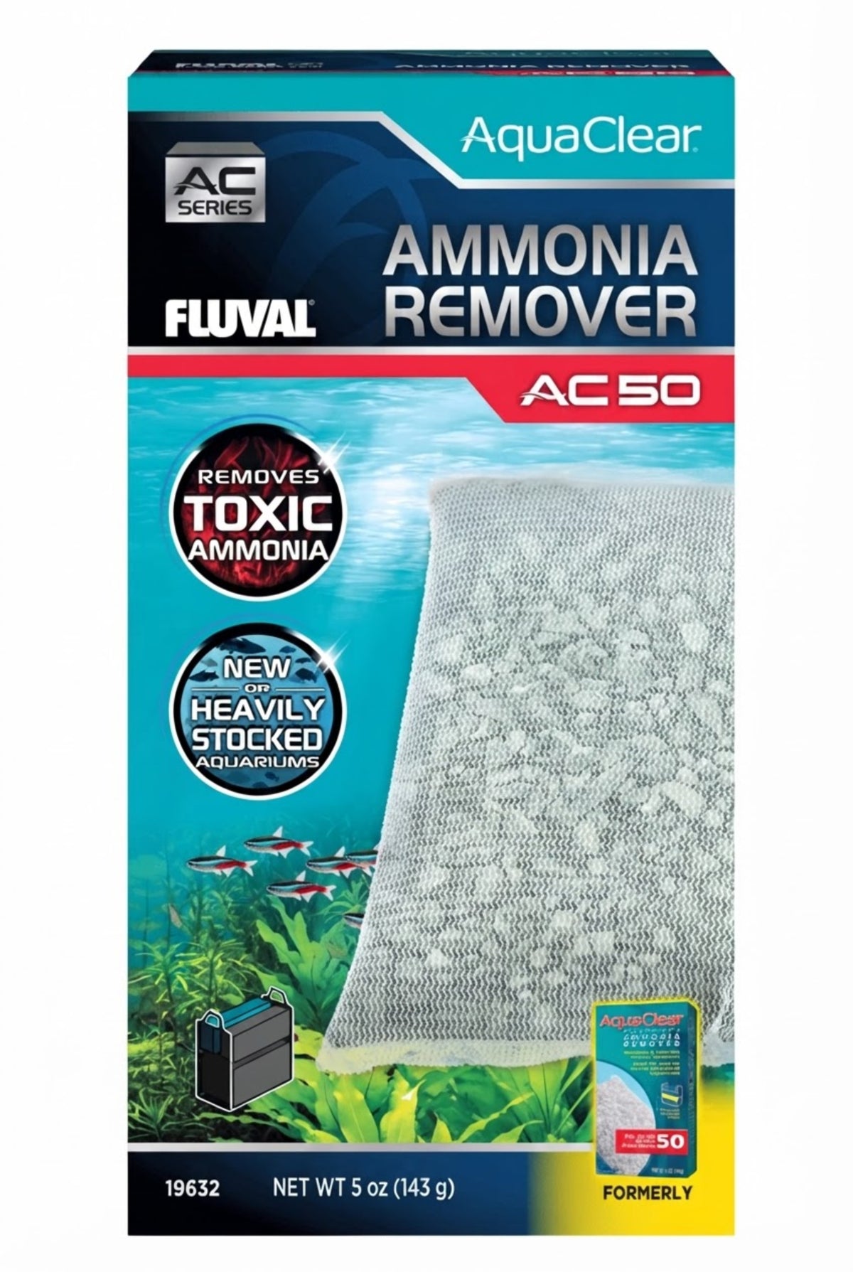 Material filtrante para filtro Fluval AC50 Elimina Amoníaco1 ud.