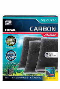 Material filtrante para filtro Fluval AC50 Pack Ahorro Carbón 3 ud.