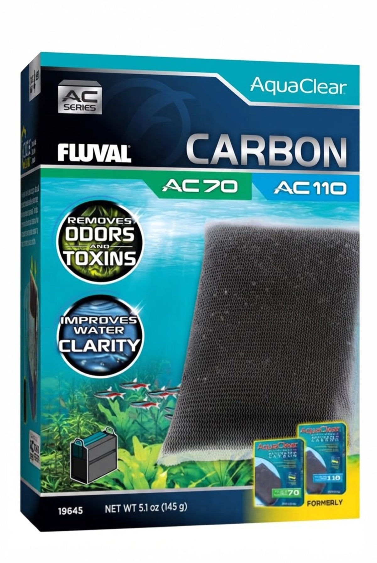 Material filtrante para filtro Fluval AC70/110 Carbón Activo 1 ud.