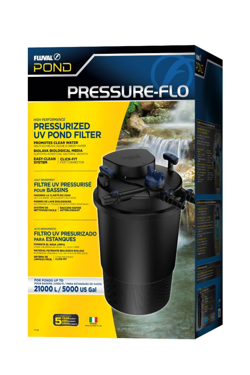 Nuevo Fluval POND Pressure Flo 21000 - Filtro con UV para estanques