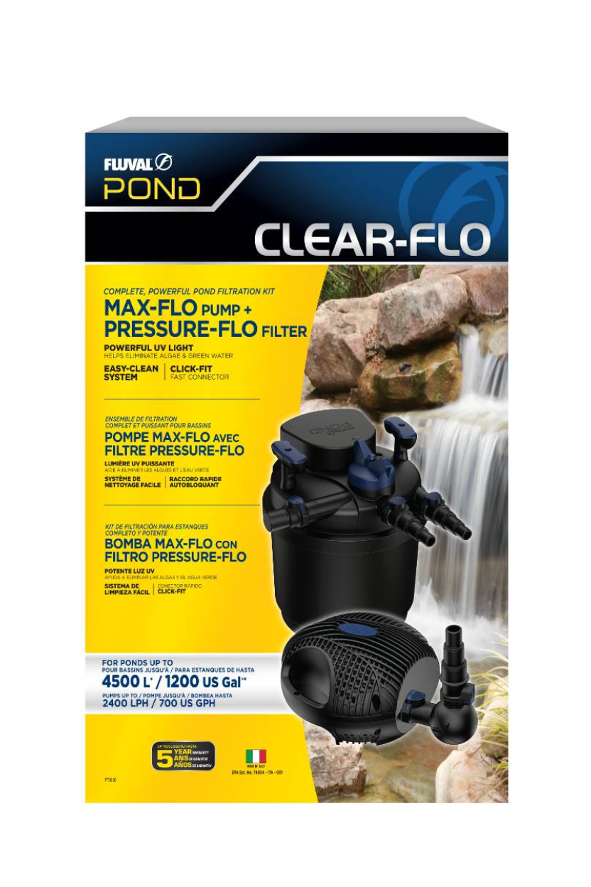 Nuevo Kit Completo Fluval POND ClearFlo 4500 - Bomba y Filtro UV para estanque