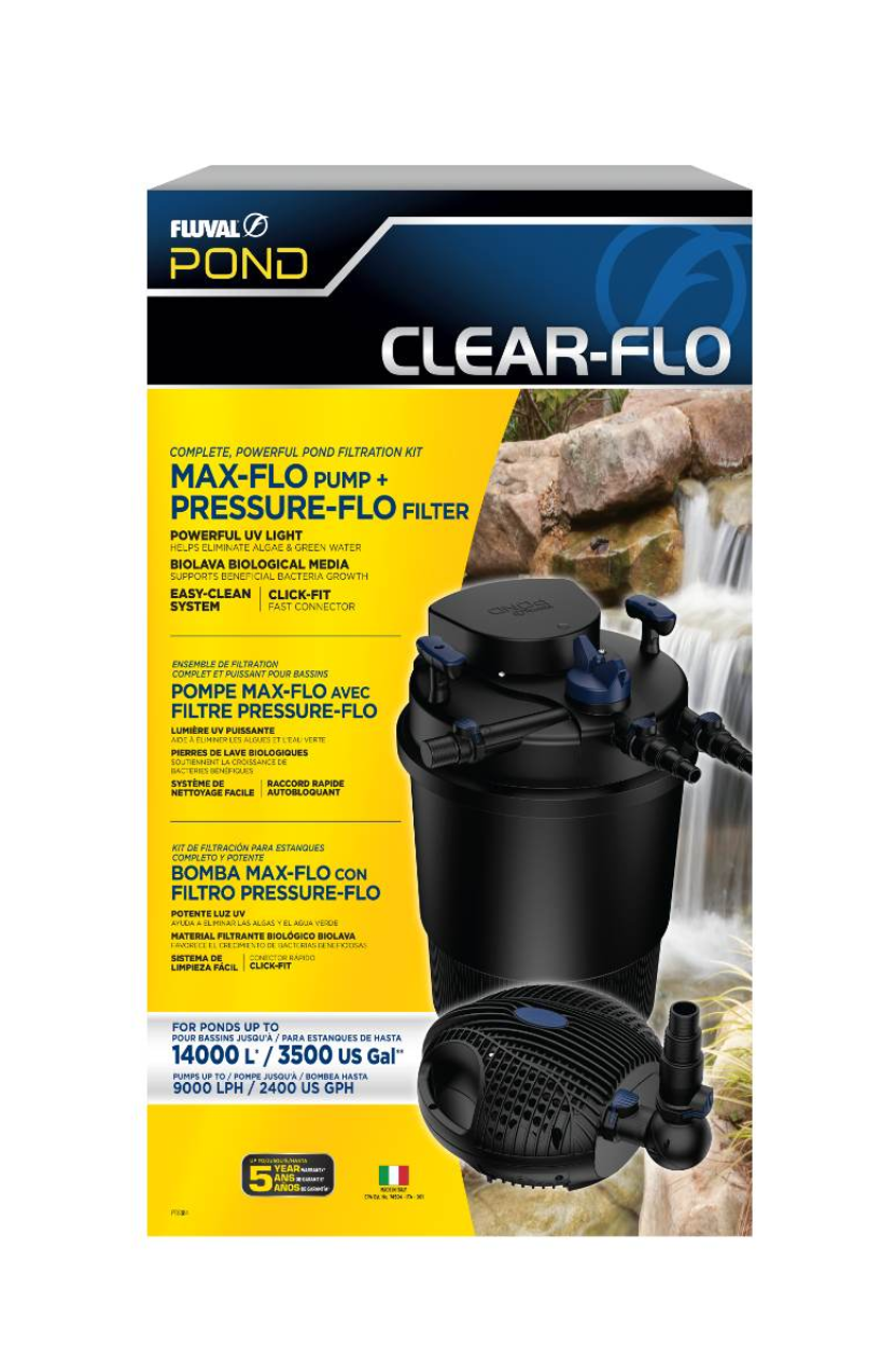 Nuevo Kit Completo Fluval POND ClearFlo 14000 - Bomba y Filtro UV para estanque