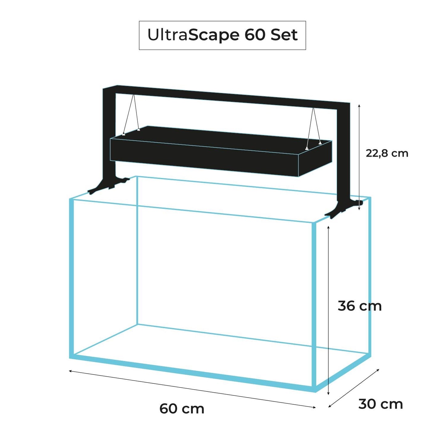 AQUAEL - Acuario Ultrascape 60 Forest Set de 65 litros