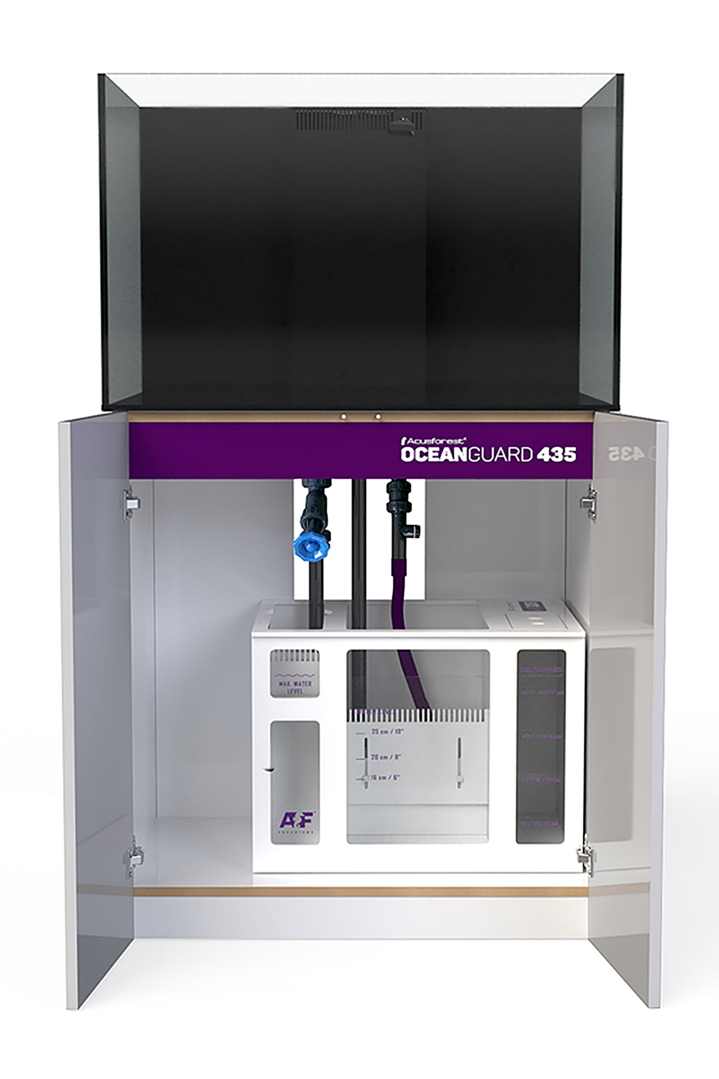 Acuario OCEAN GUARD 435 con mueble estilo ULTRA WHITE