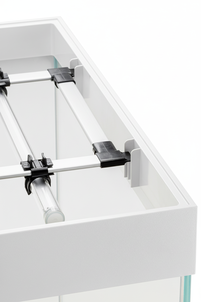 Acuario Optiset 130 litros con mueble Blanco