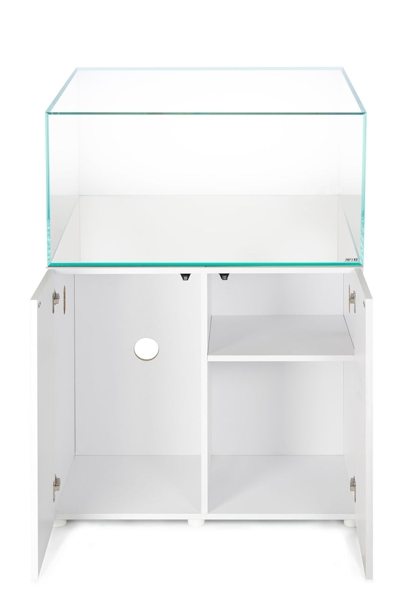 Opti Tank Scape 90 con Stand Blanco - Urna de cristal óptico de 243 litros