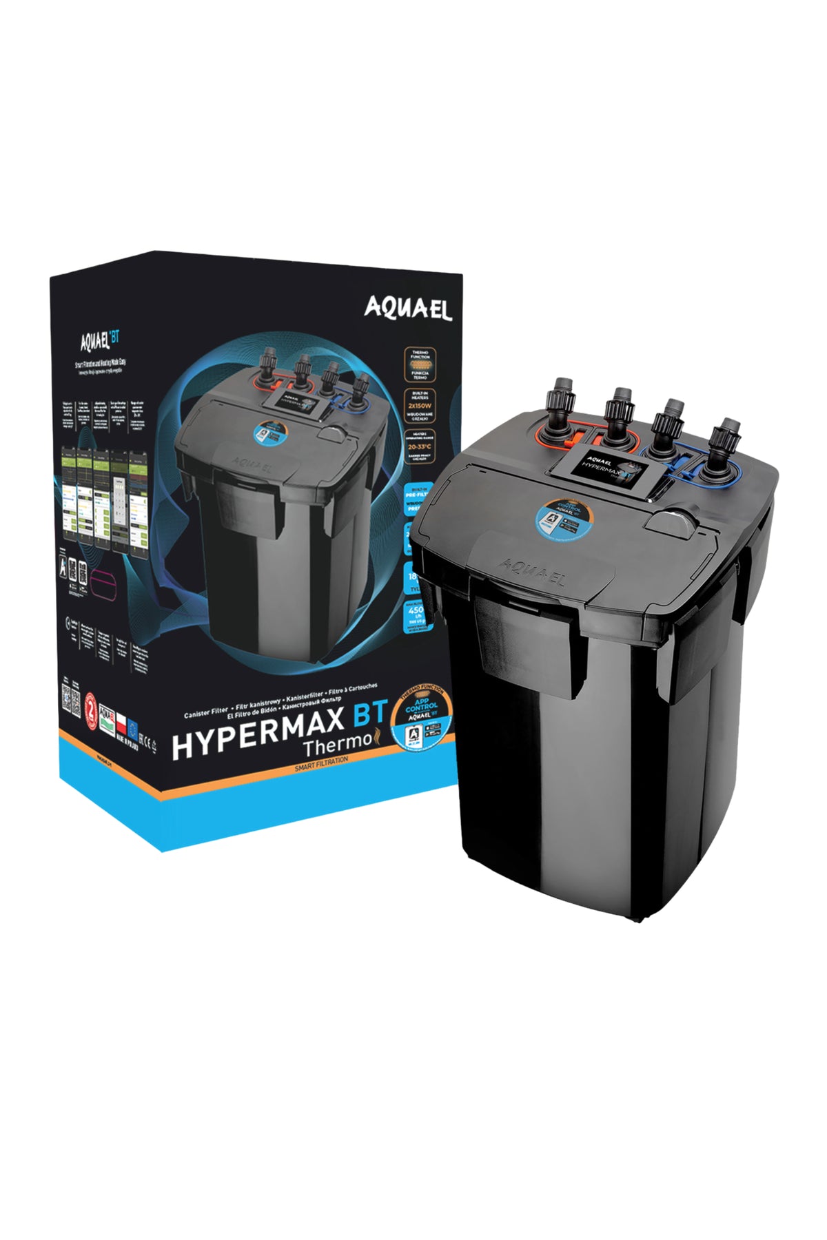 AQUAEL - HYPERMAX 4500 BT THERMO - Nuevo filtro externo con bluetooth y calentador