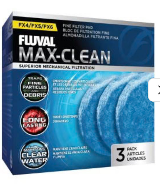 Fluval - Max Clean Almohadilla Fina FX - 3 uds