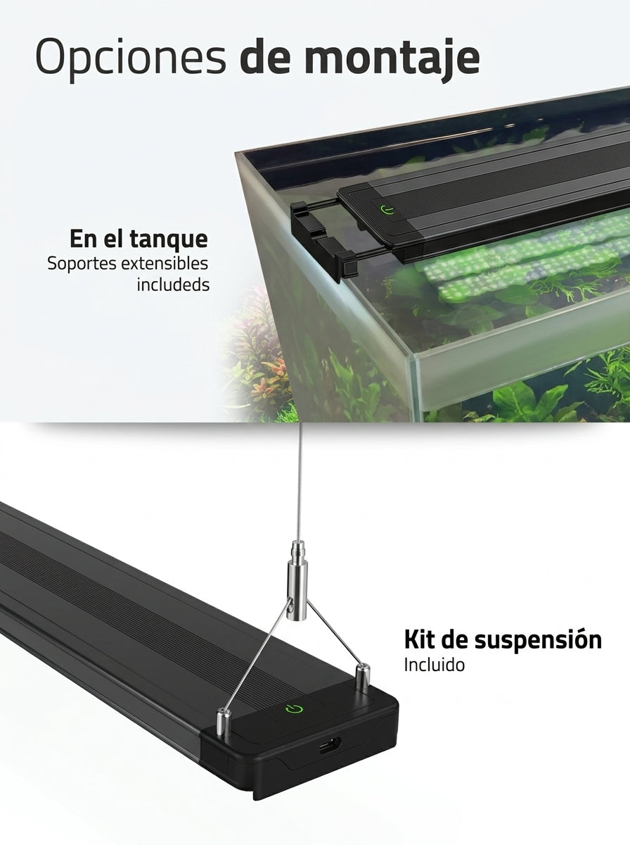 Fluval - Iluminación LED Plant PRO 4.0 de 60W (58,9-87,5 cm)